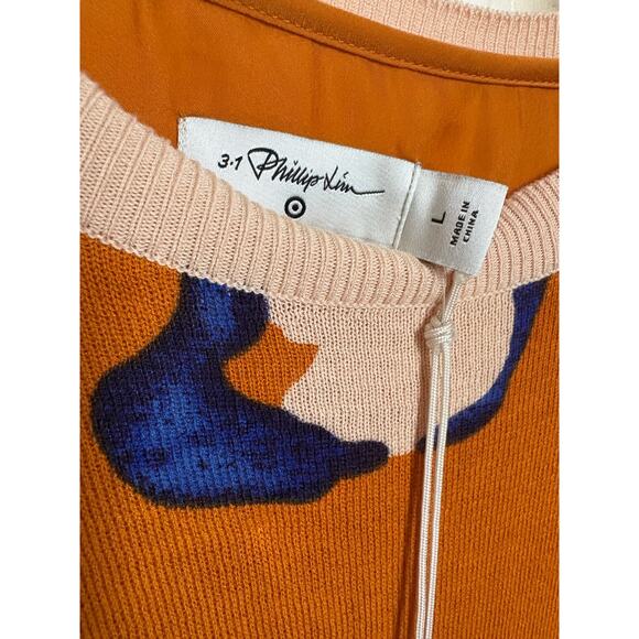 3.1 Phillip Lim for Target Light Knit Sweater Leopard Cheetah Print size L - Picture 3 of 5